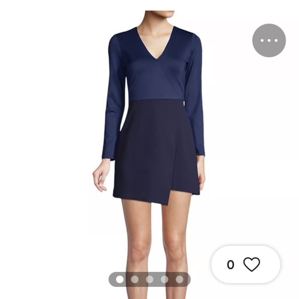 Alice + Olivia Sapphire Navy Evette Asymmetrical Mini Ponte
Dress Size 2 NWT